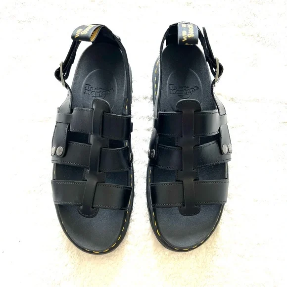 Dr. Martens Chunky Terry Brando Sandals Black